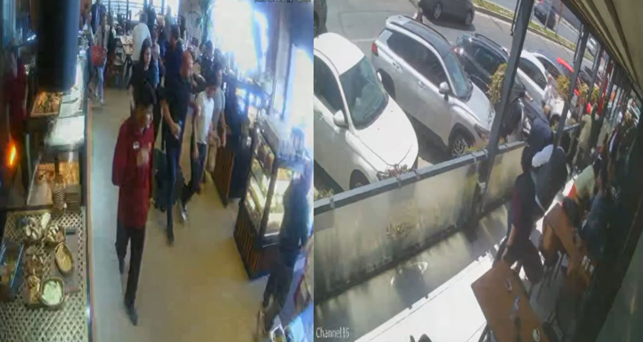 Beylikdüzü restaurantta yaşanan panik anları güvenlik kamerasına yansıdı
