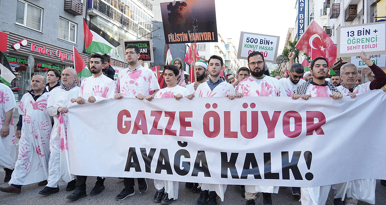 Bursa’da Filistin’e destek yürüyüşü
