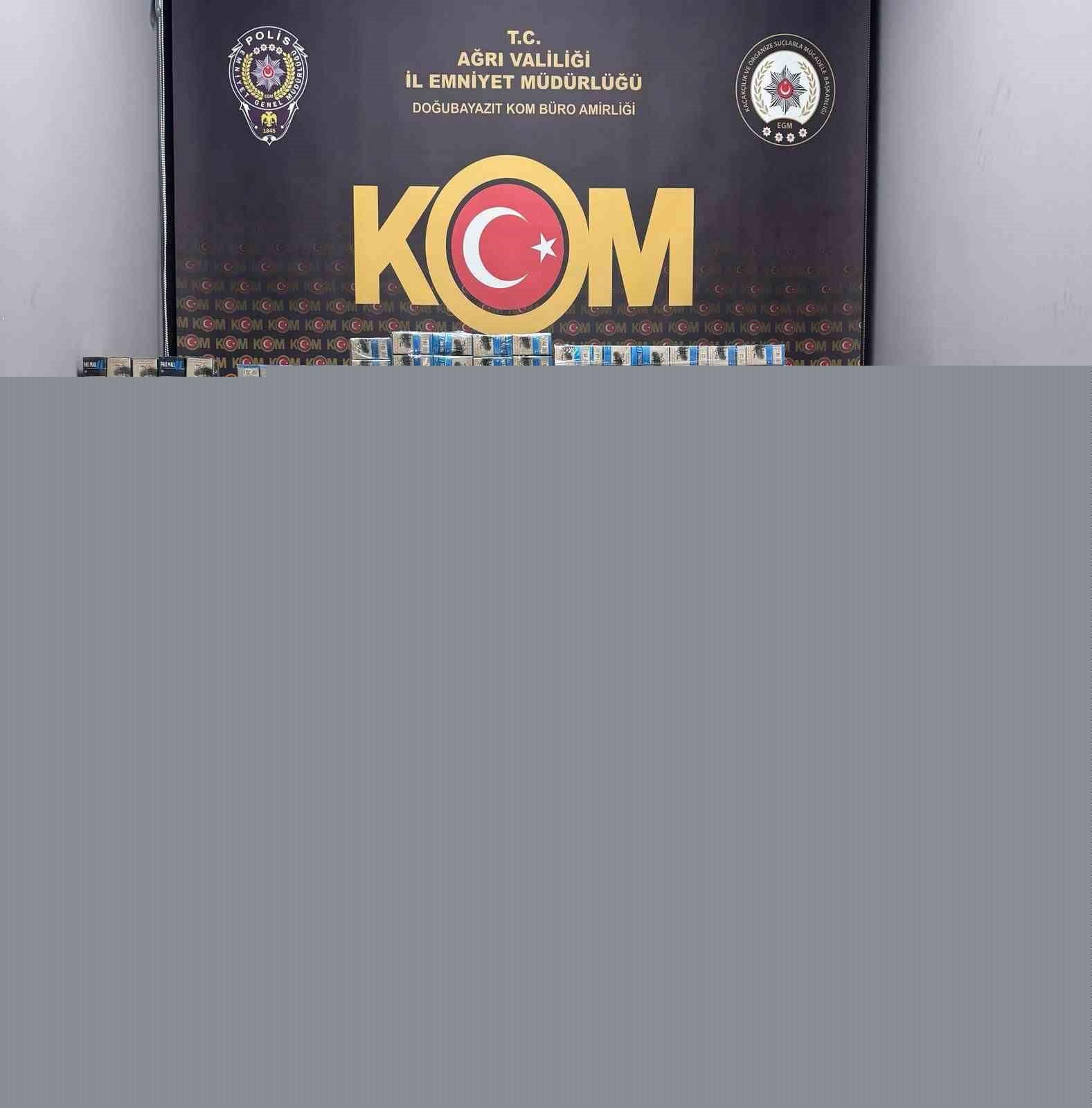 Ağrı’da 7 bin 950 paket kaçak sigara ele geçirildi