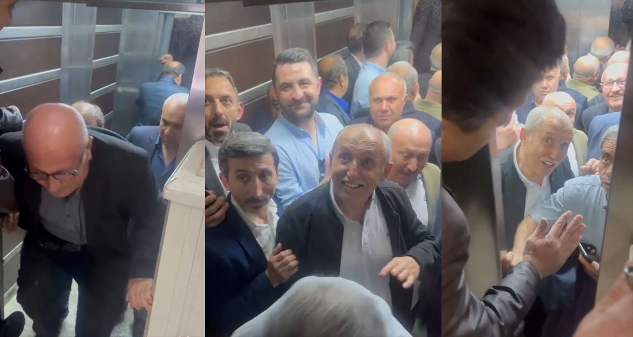 Düğüne gelen davetliler asansöre 10 kişi binince mahsur kaldılar