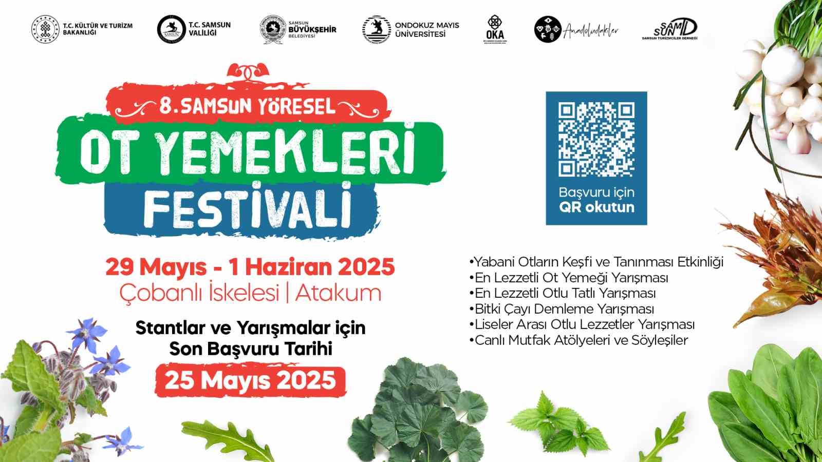 Samsun Yöresel Ot Yemekleri Festivali’nde bin 800’ün üzerinde yenilebilir ot ve lezzet tanıtılacak