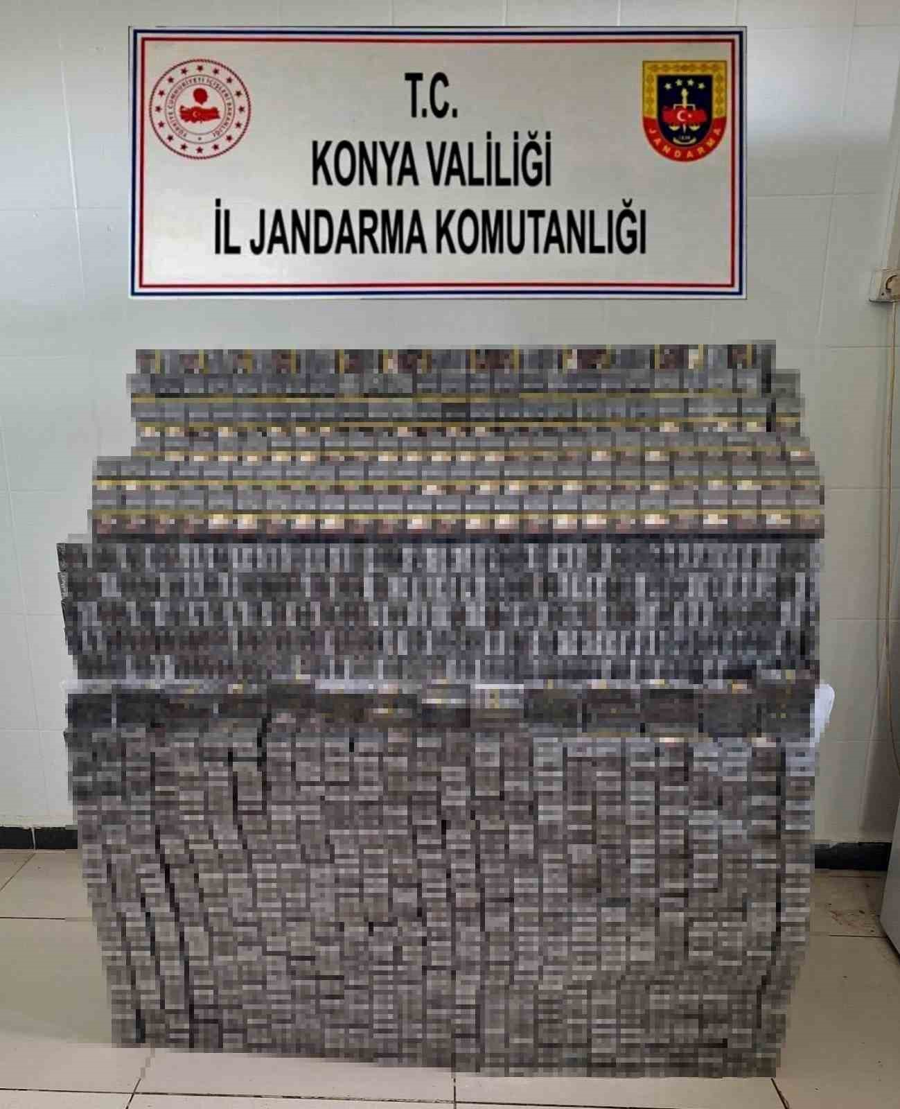 Konya’da jandarmadan kaçak sigara operasyonu