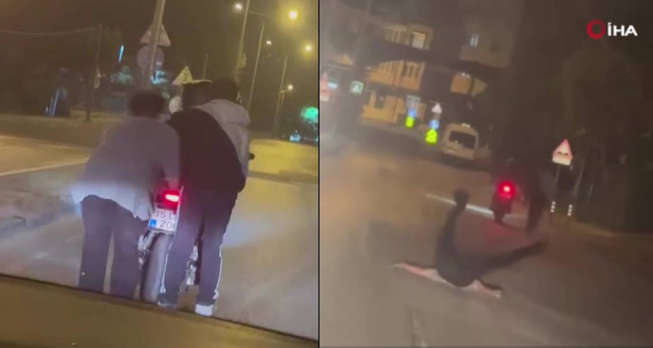 Arnavutköy’de paten yolculuğu kötü bitti, otomobilin altında kalmaktan son anda kurtuldu