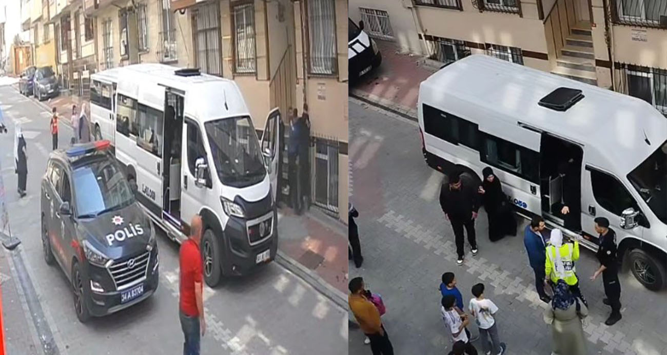 Esenyurt’ta hatalı şekilde öğrenci indiren servis sürücüsü polisle tartıştı