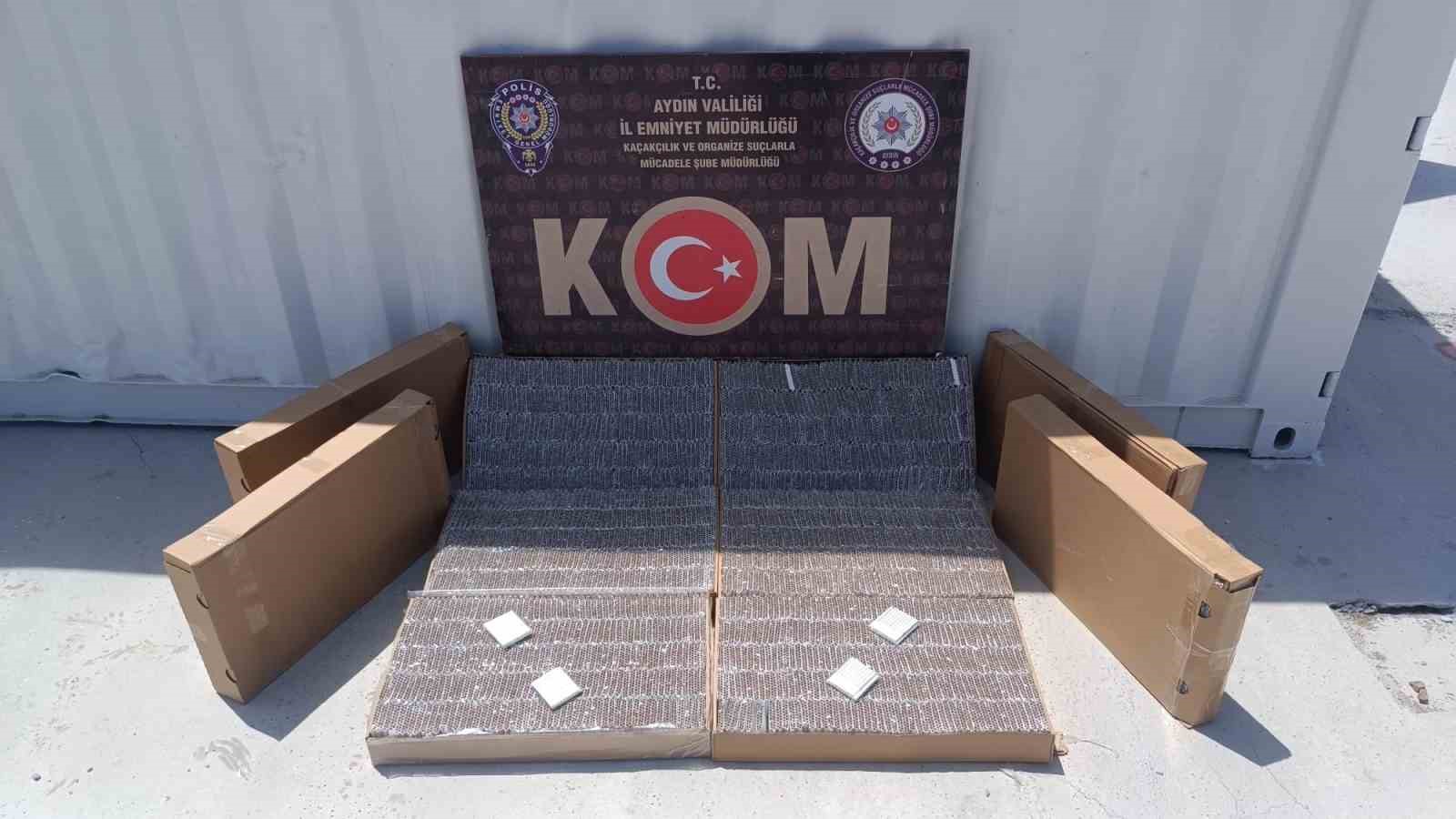 Aydın’da 51 bin adet doldurulmuş makaron ele geçirildi