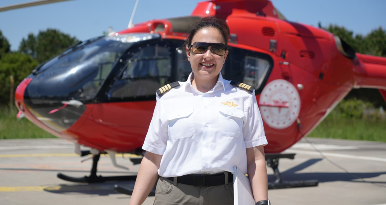 Türkiye'nin tek kadın ambulans helikopter pilotu Samsun'da görev yapıyor