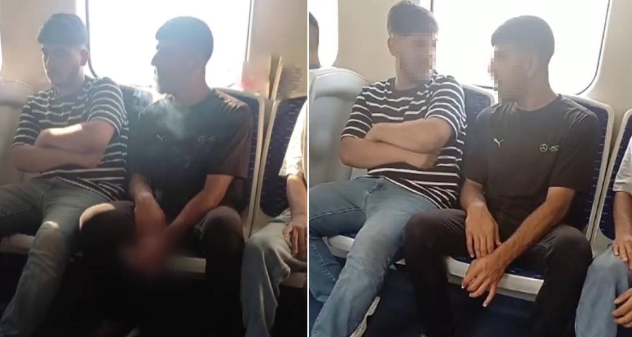 Kalabalığa aldırmadan İZBAN’da sigara içti, o anlar kamerada