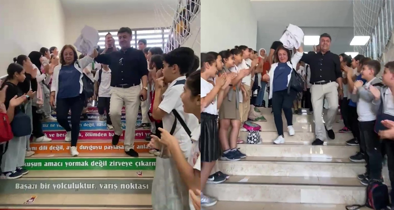 Emekliye ayrılan 46 yıllık öğretmene duygusal veda!