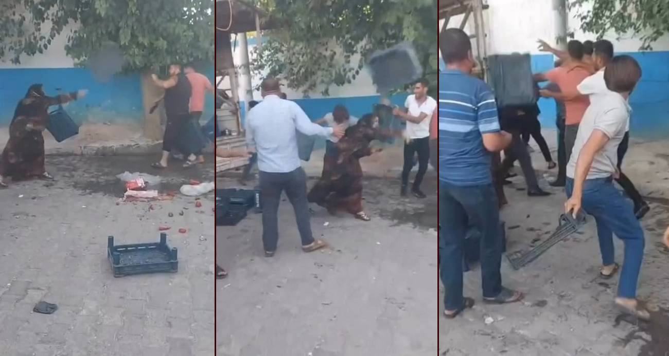 Pazarda alışveriş kavgası meydan savaşına döndü