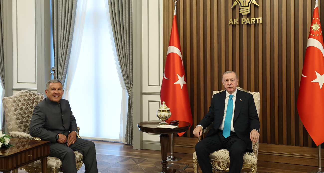 Cumhurbaşkanı Erdoğan, Tataristan Cumhurbaşkanı Minnihanov ile görüştü