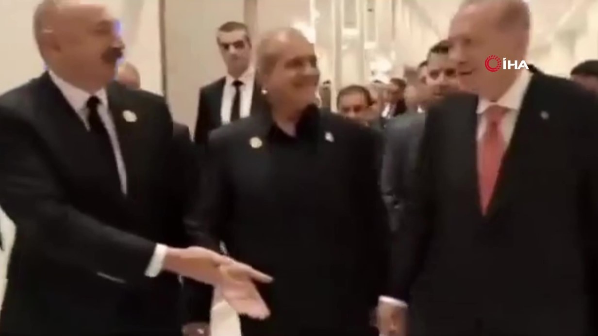Aliyev, Pezeşkiyan ve Erdoğan'ın samimi görüntüleri sosyal medyada gündem oldu