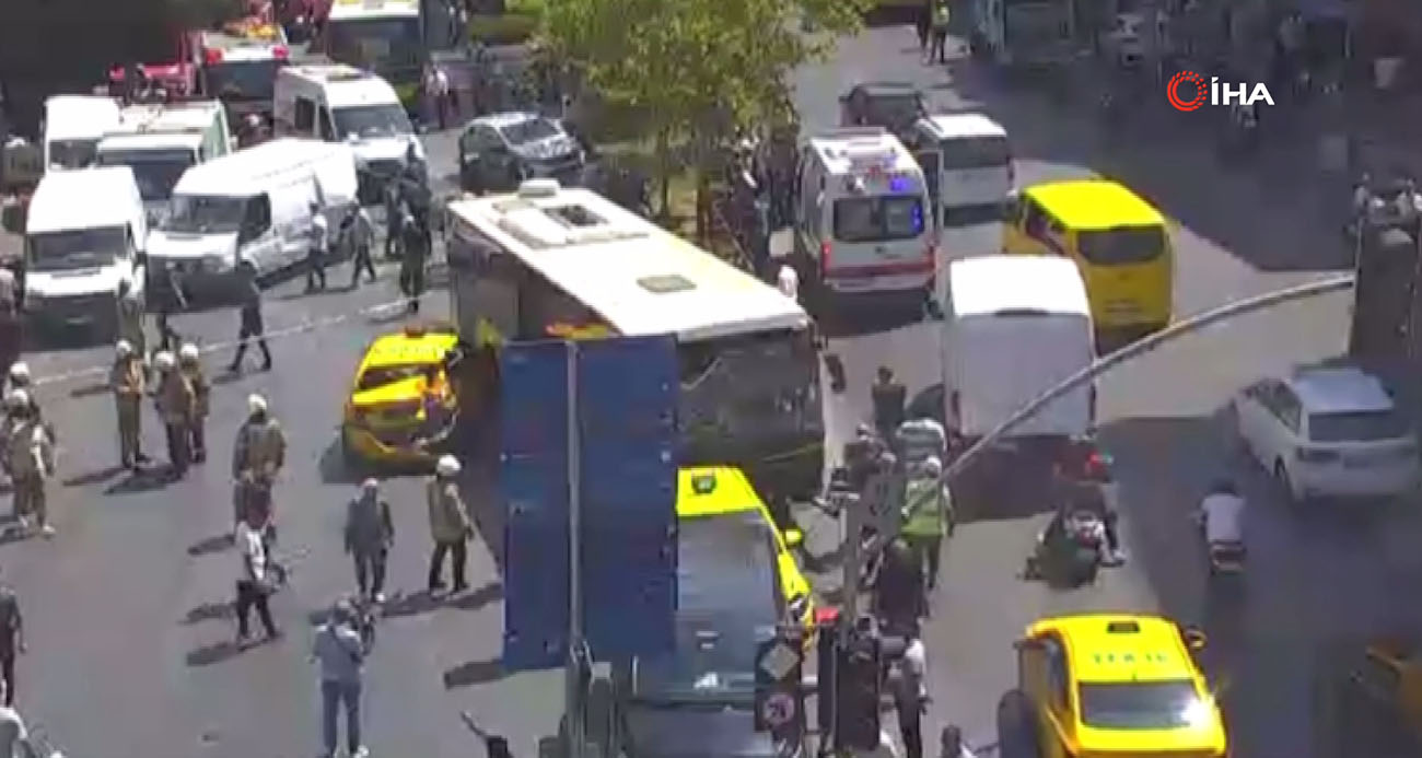 Beyoğlu’nda İETT otobüsünün de karıştığı zincirleme trafik kazası