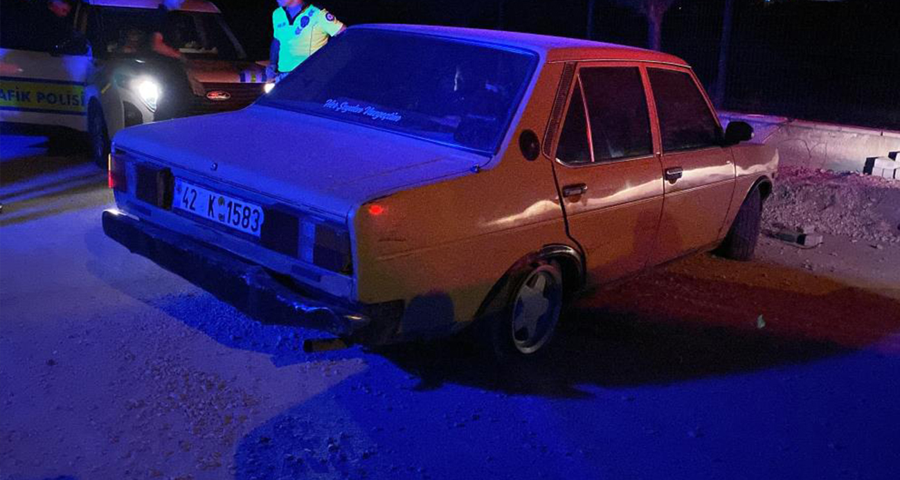 Dedesinden kalma otomobille polisten kaçan sürücü ehliyetsiz çıktı