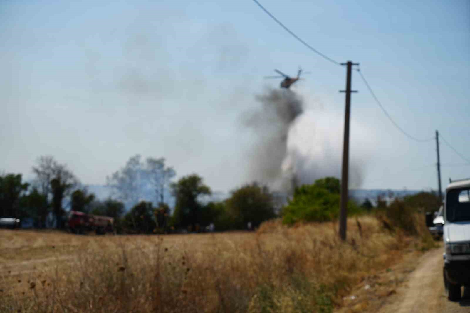Çanakkale’de tarım arazinde yangın  kontrol altına alındı