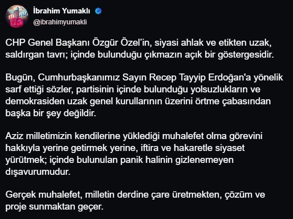 Bakan Yumaklı: 