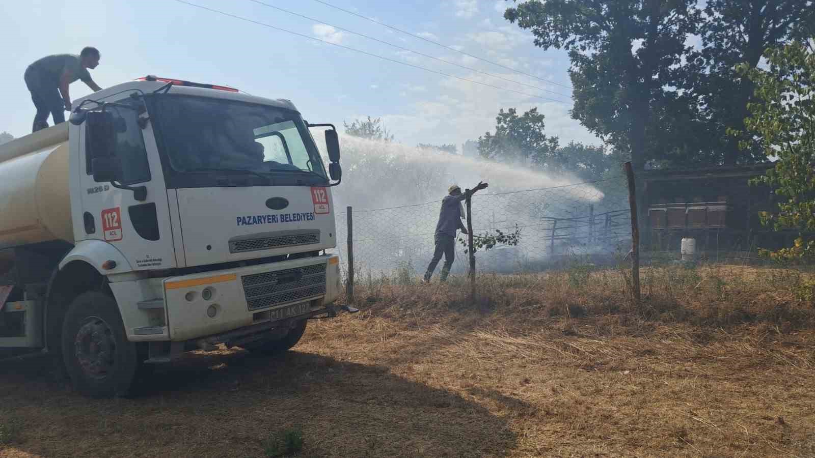 Bilecik’te yangına hızlı müdahale felaketi önledi