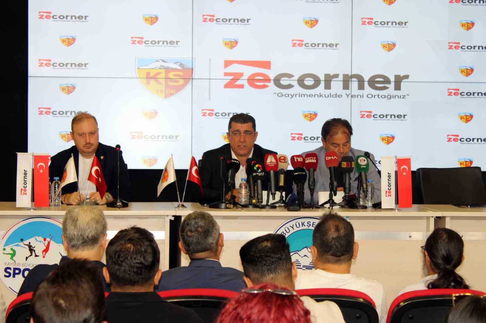Kayserispor ile Zecorner arasında isim sponsorluğu anlaşması imzalandı