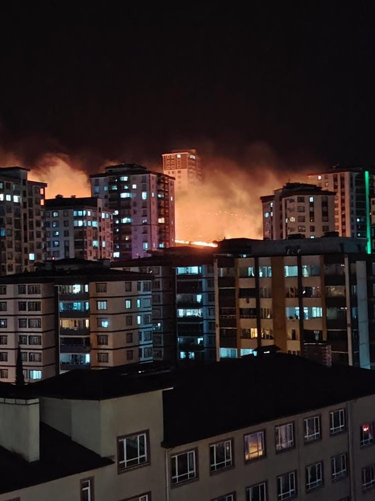 Kahramanmaraş’ta otluk alanda yangın