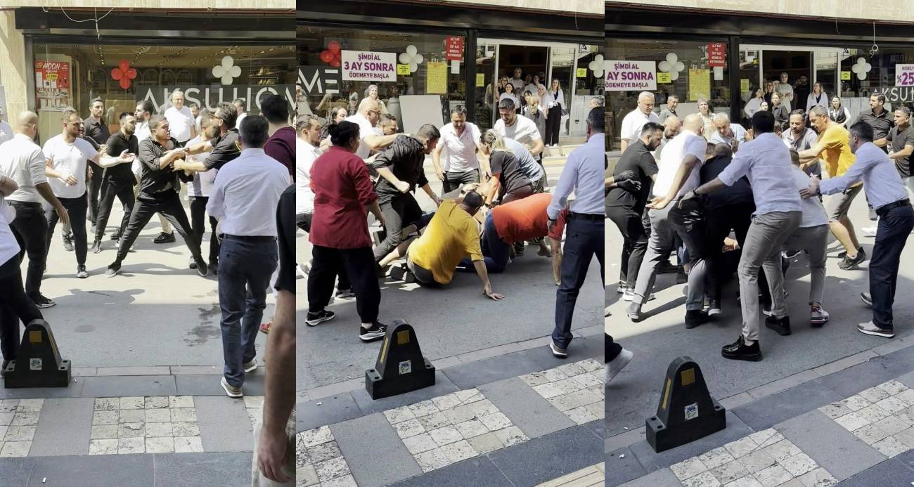 Cadde ortası bir anda boks ringine döndü
