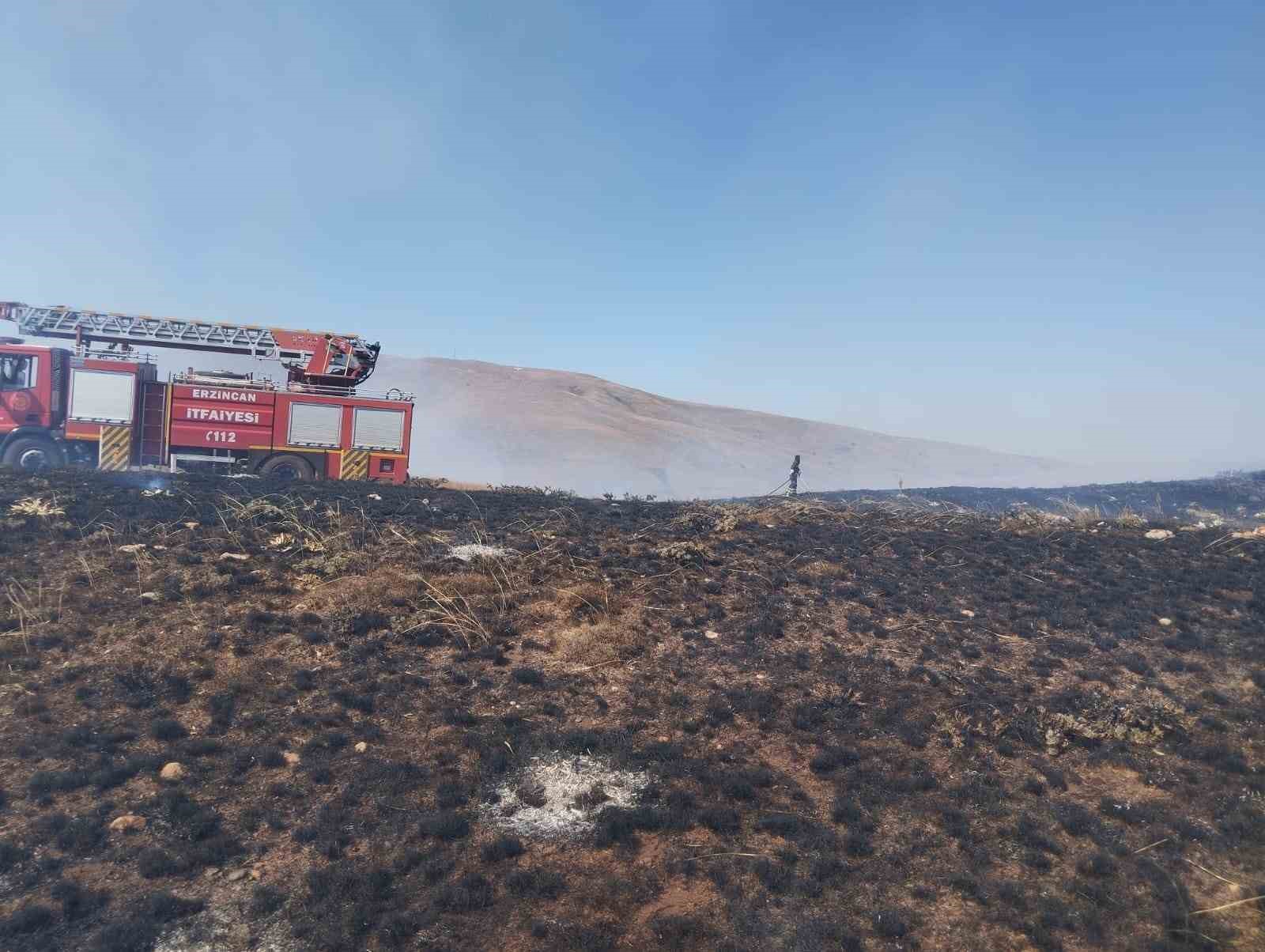 Ahmediye Geçidinde örtü yangını söndürüldü
