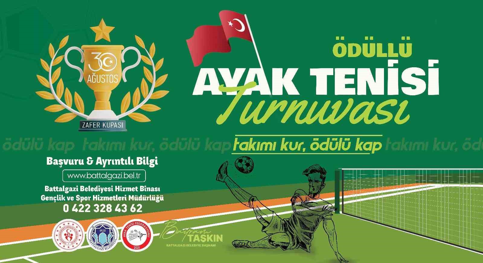 Battalgazi Belediyesi’nden 30 Ağustos’a özel ayak tenisi turnuvası