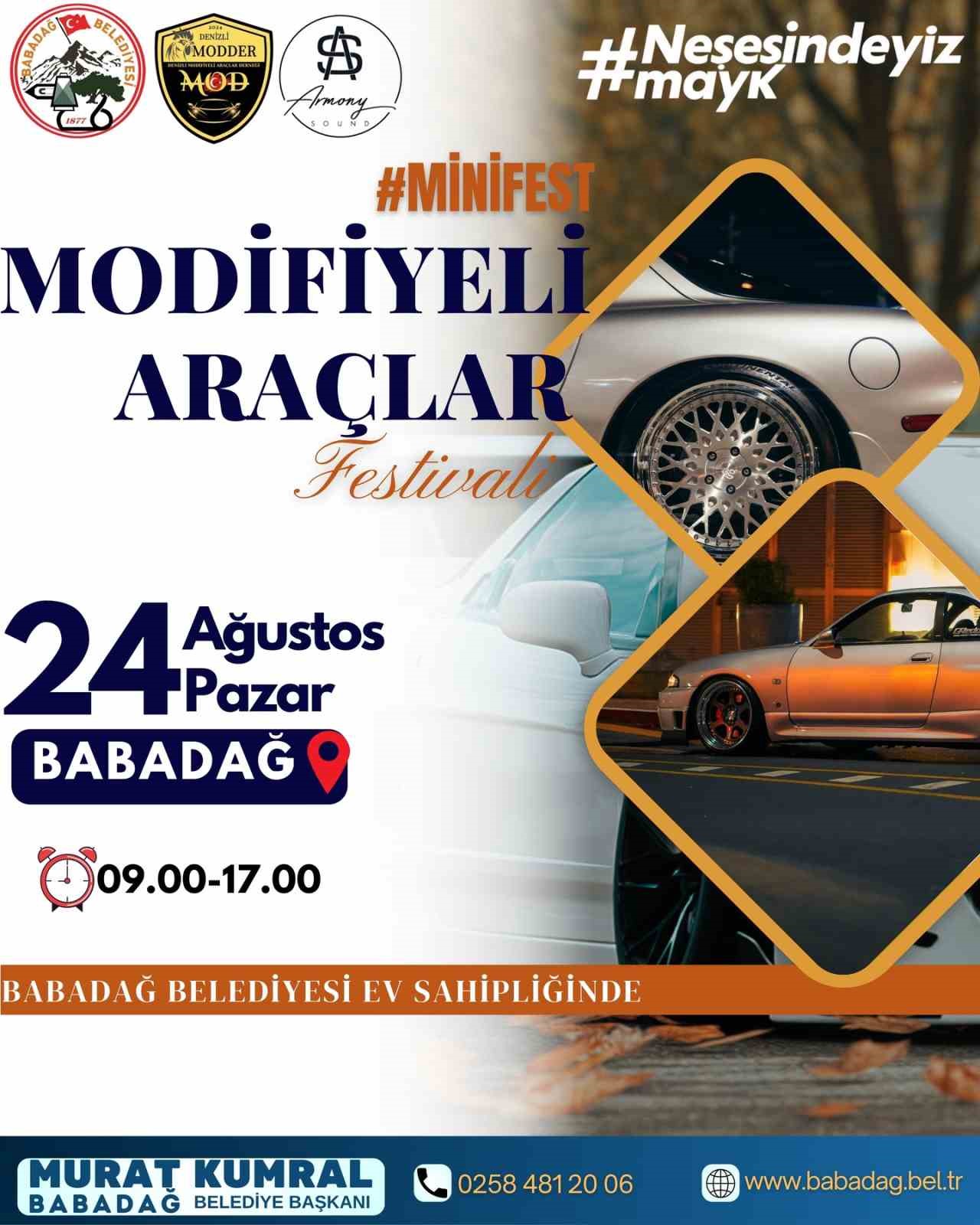 Modifiye araç meraklıları Babadağ’da buluşuyor