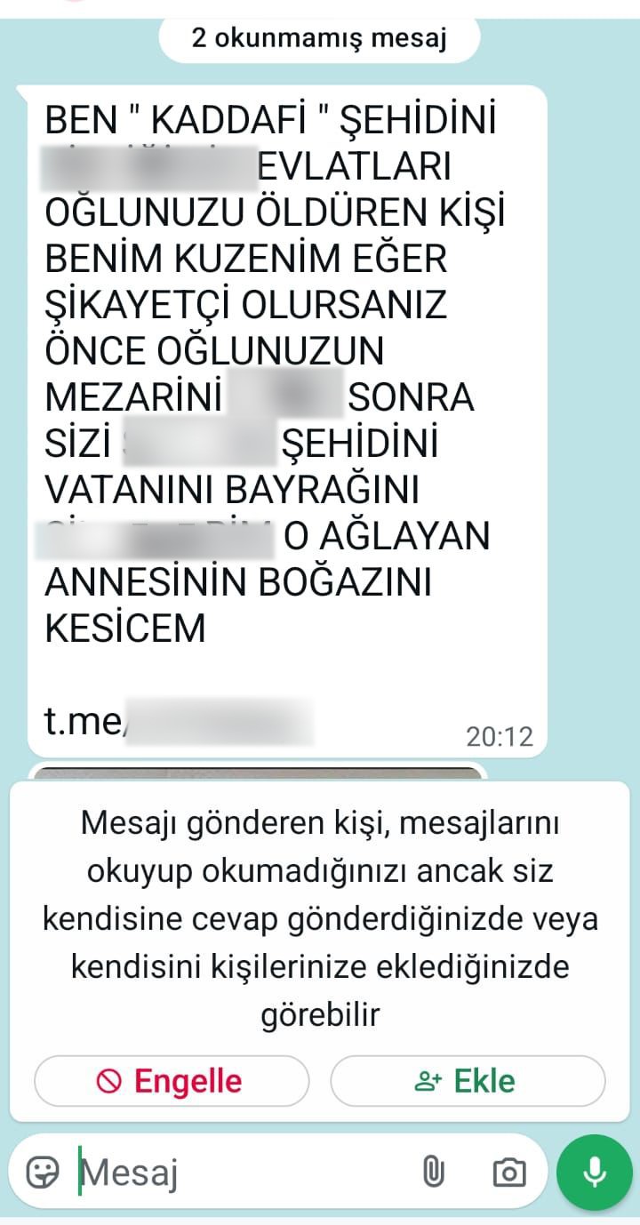 Bıçaklanarak öldürülen Hakan Çakır’ın ailesine ölüm tehdidi içeren mesajlar