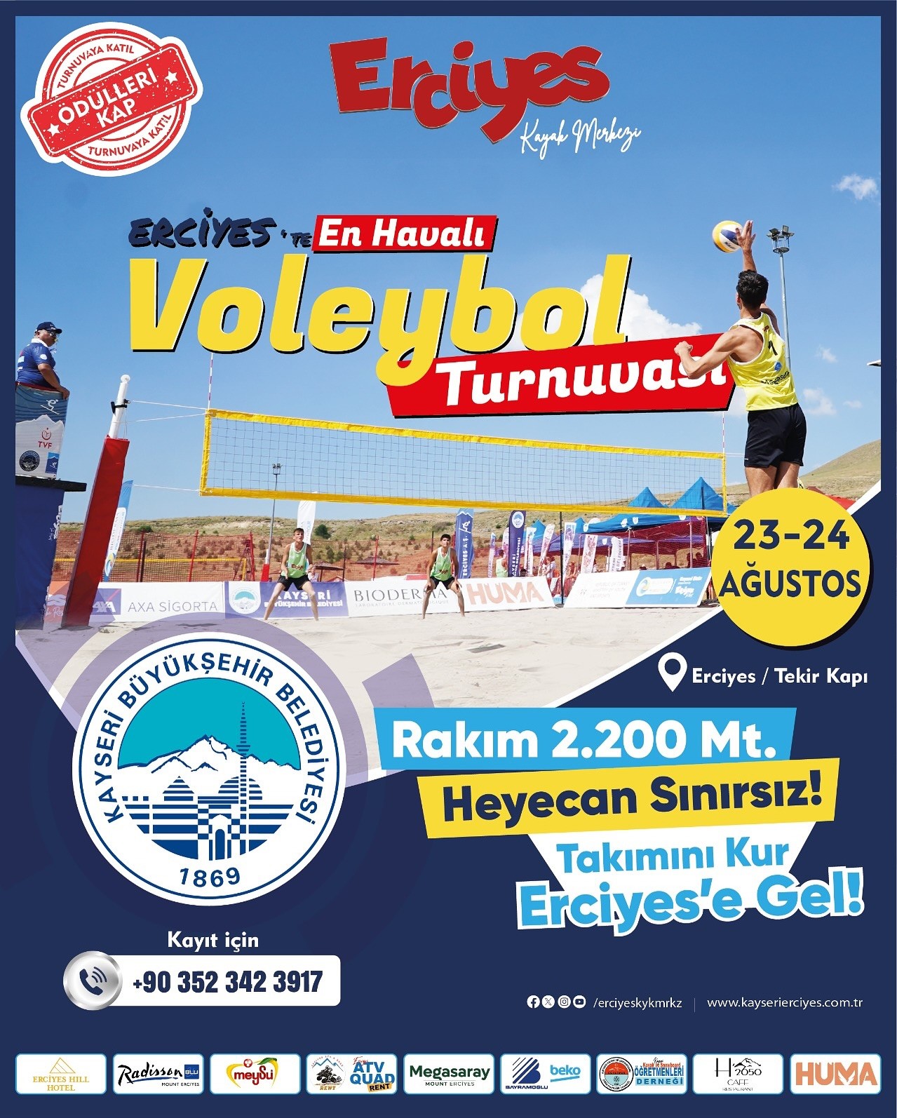 Erciyes’te fileler zirvede geriliyor: ‘En havalı voleybol turnuvası’ başlıyor