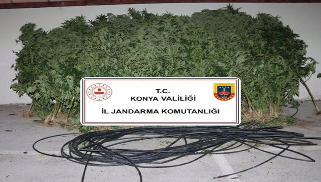 Konya’da jandarmadan uyuşturucu ve silah operasyonu