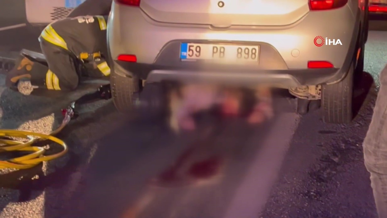 Çorlu’da sabaha karşı korkunç olay: Arabanın altında metrelerce sürüklenerek can verdi