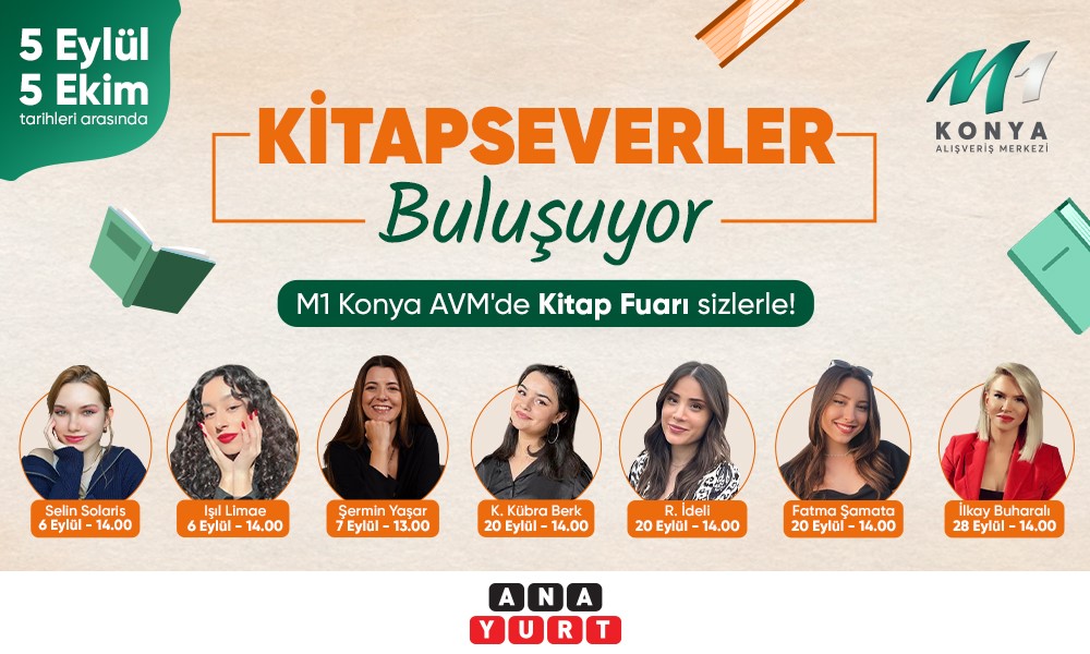 Kitapseverler M1 Konya AVM’de buluşuyor