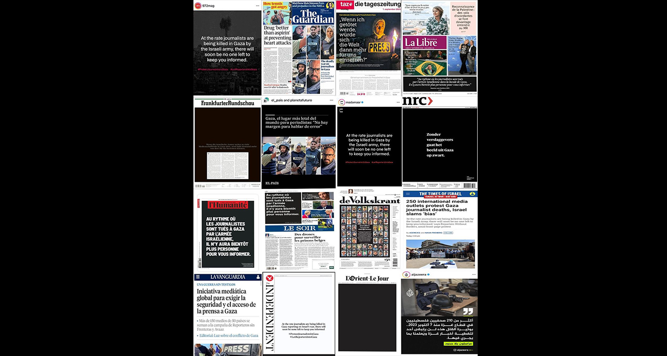 Dünya genelinde 250'den fazla medya kuruluşundan İsrail'e tepki