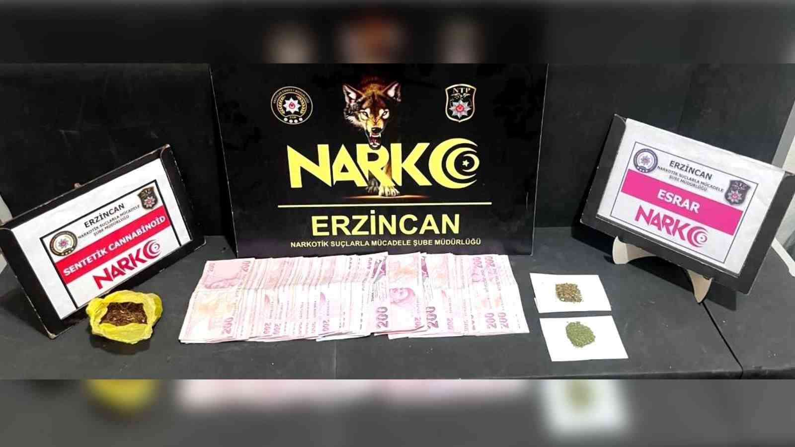 Erzincan’da uyuşturucu operasyonunda 1 zanlı tutuklandı