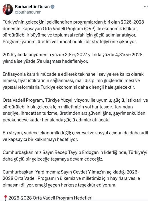 İletişim Başkanı Duran: 