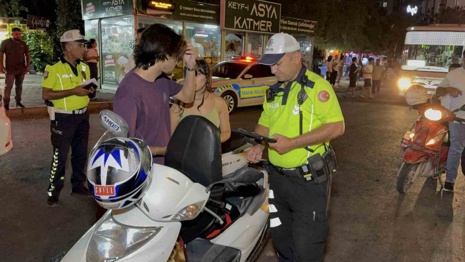 Adana’da 46 motosiklet sürücüsüne 357 bin lira ceza kesildi