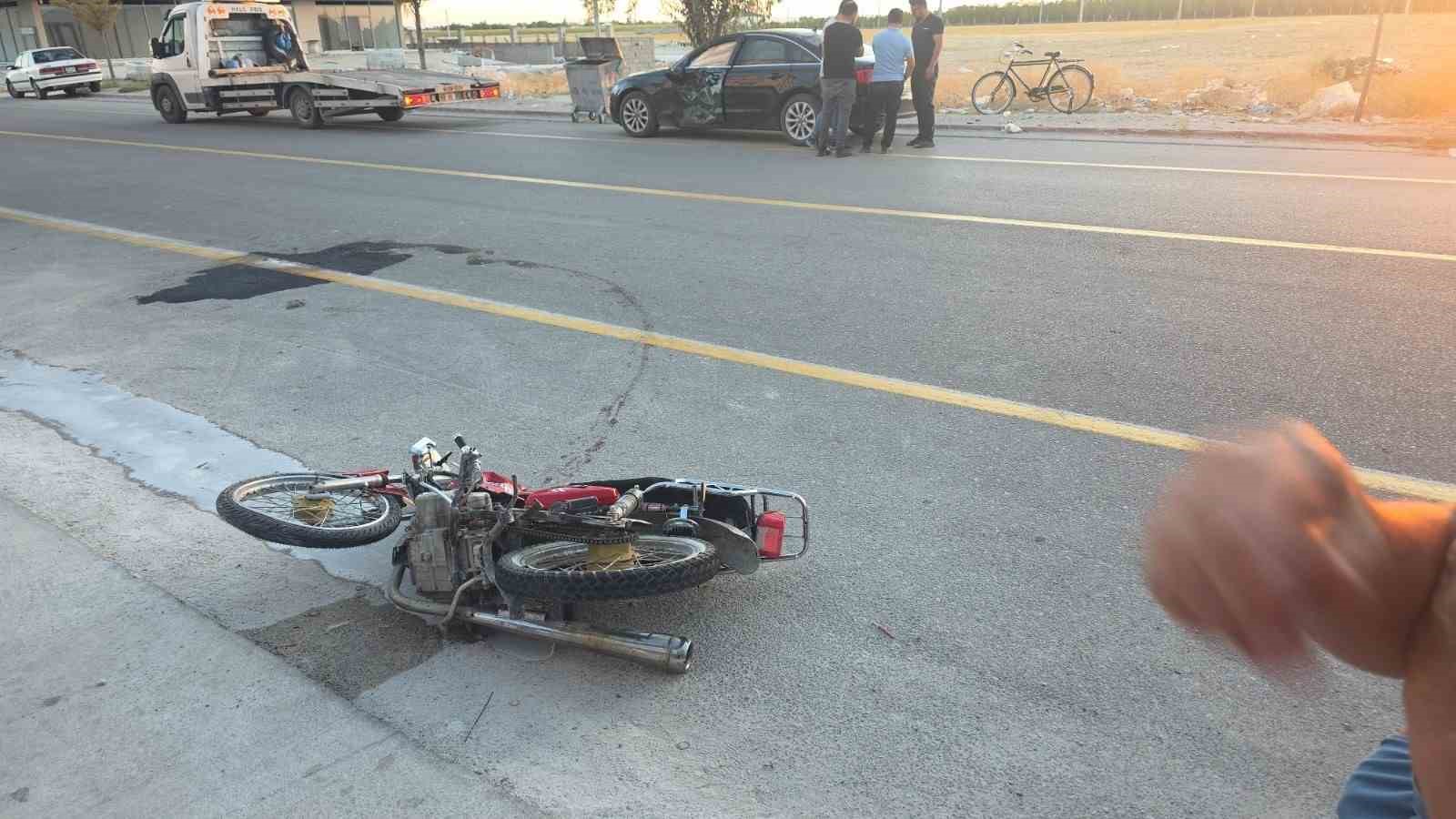 Aksaray’da otomobil ile motosiklet çarpıştı: 1 ağır yaralı