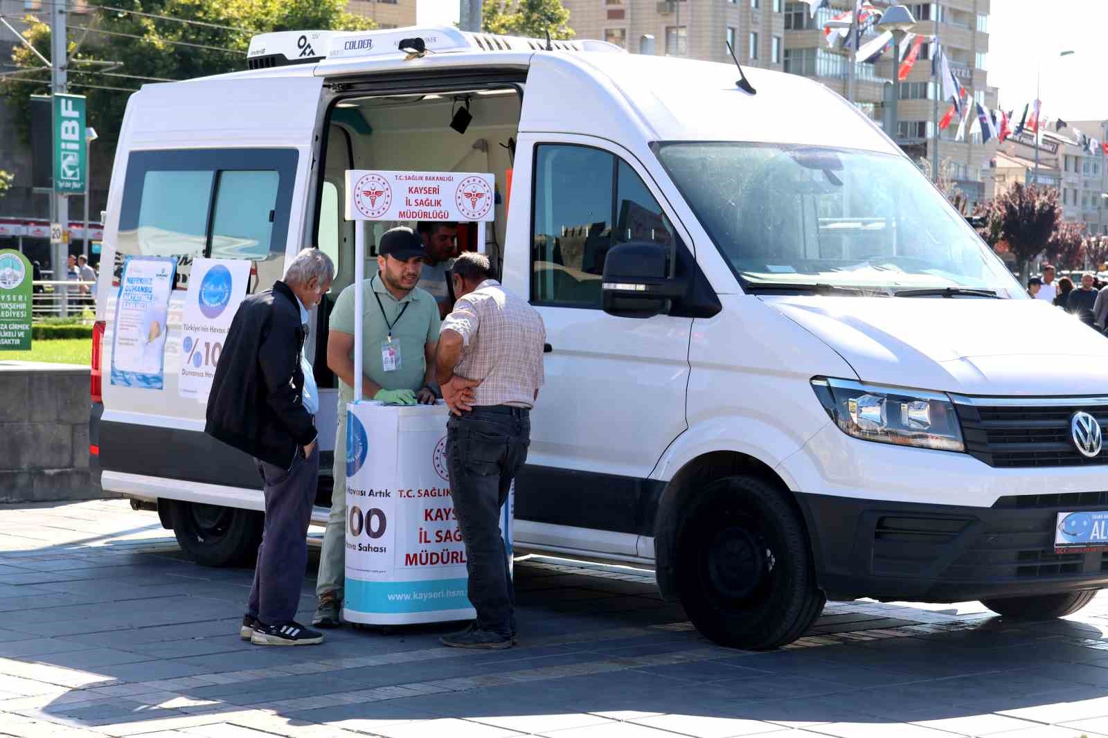 Kayseri’de tütünle mücadelede yeni dönem: ‘Mobil Sigara Bırakma Aracı’ hizmete başladı