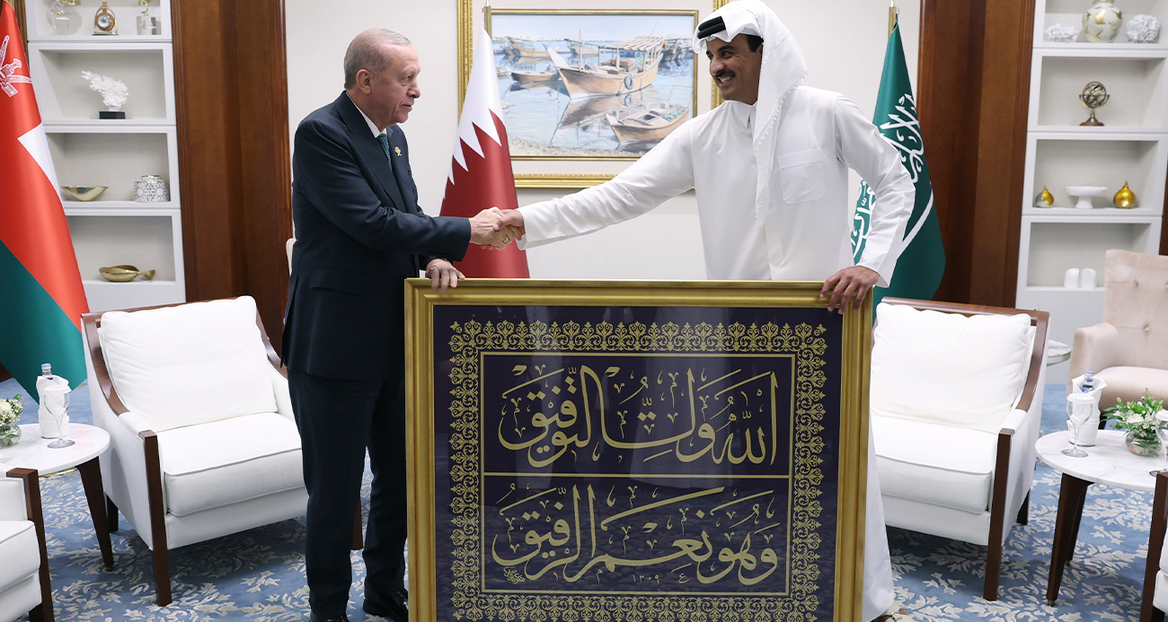 Cumhurbaşkanı Erdoğan, Katar Emiri El Sani ile görüştü