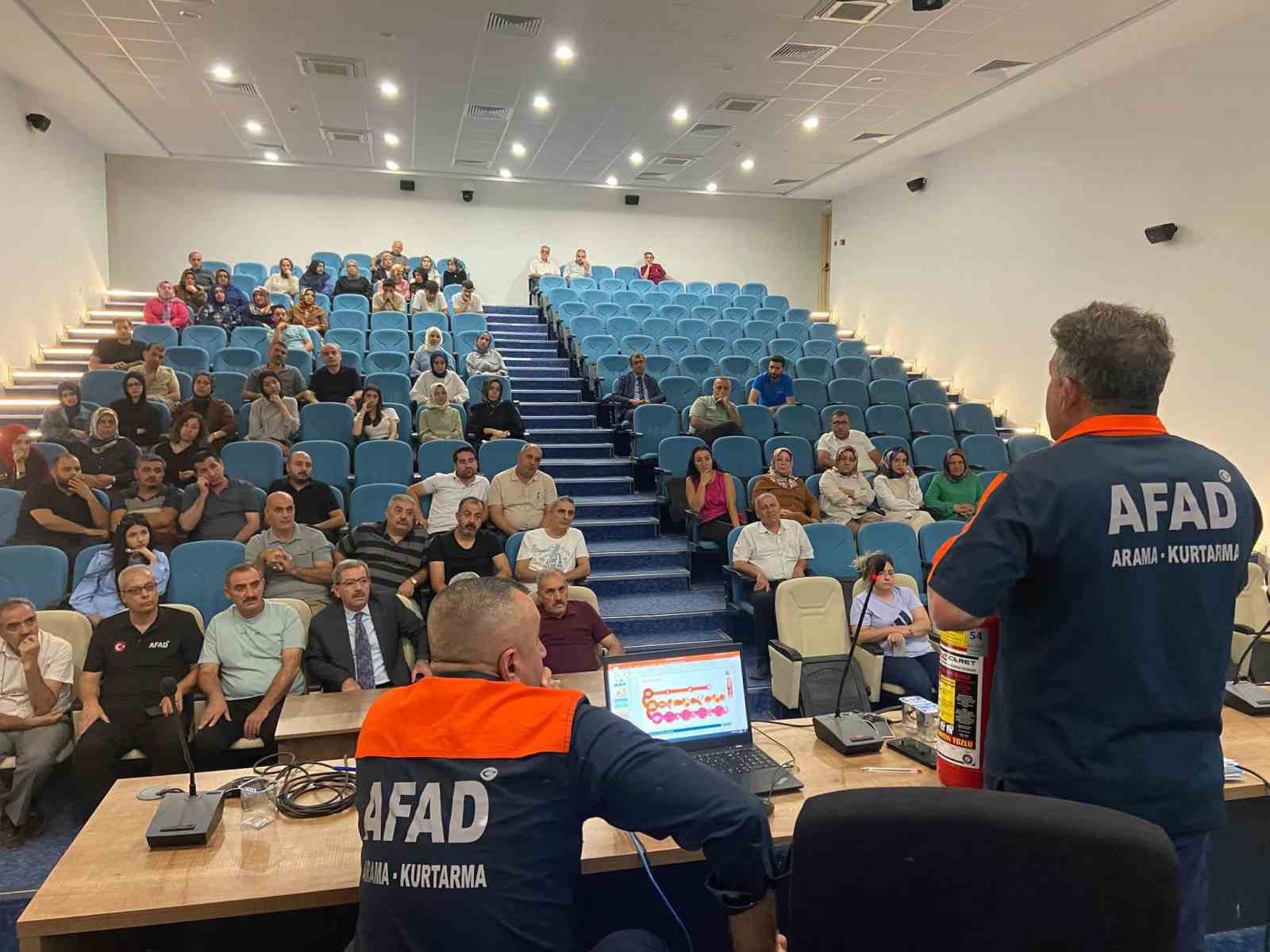 Elazığ’da afet farkındalık, yangın ve tahliye tatbikatı