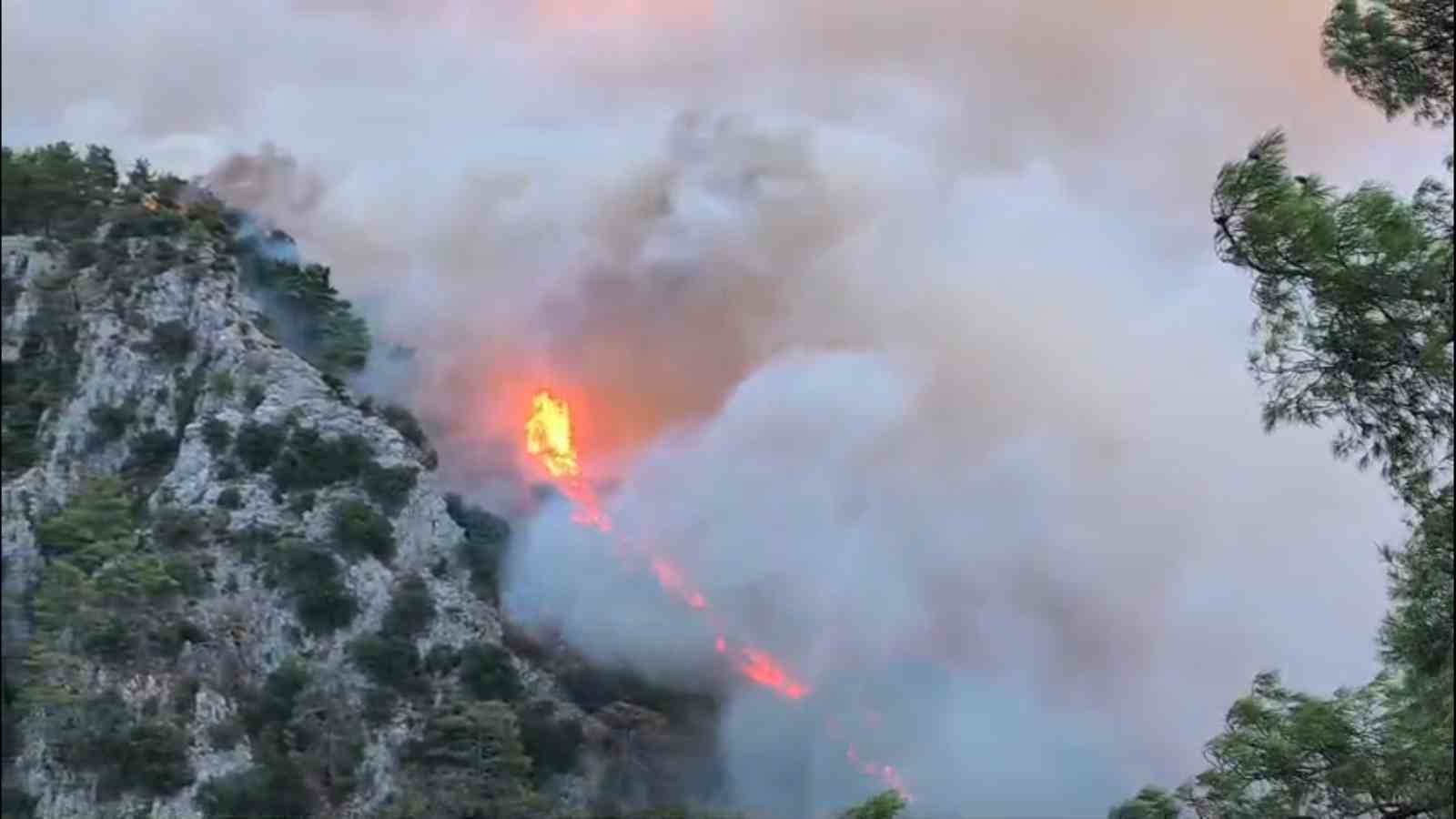 Muğla’daki yangınlara havadan müdahale başladı