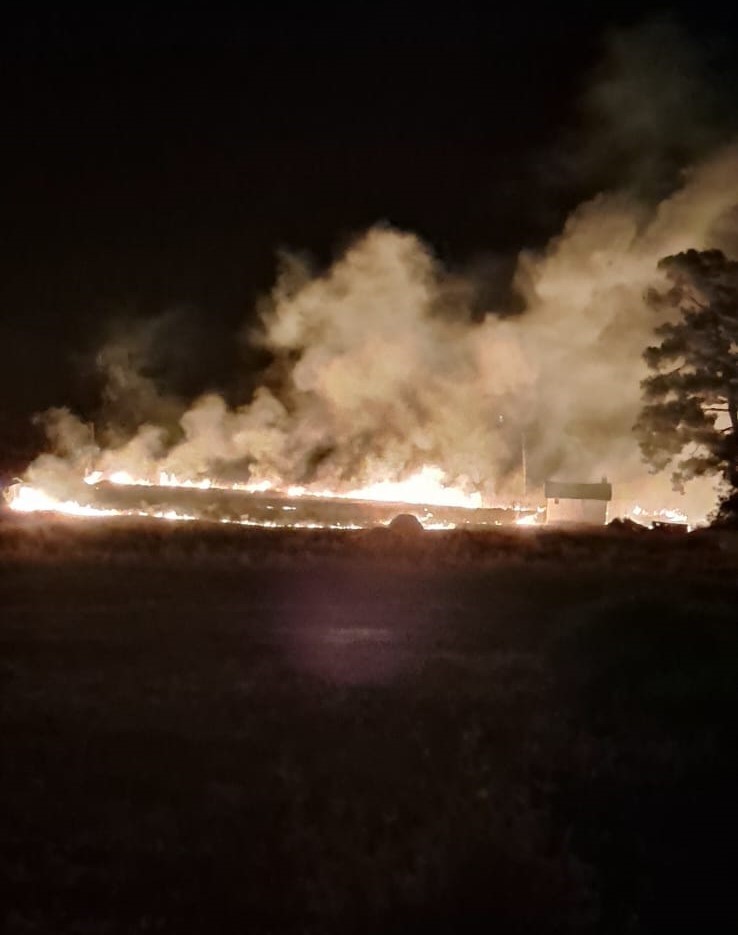 Ormanlık alana yakın mesafede yangın çıktı