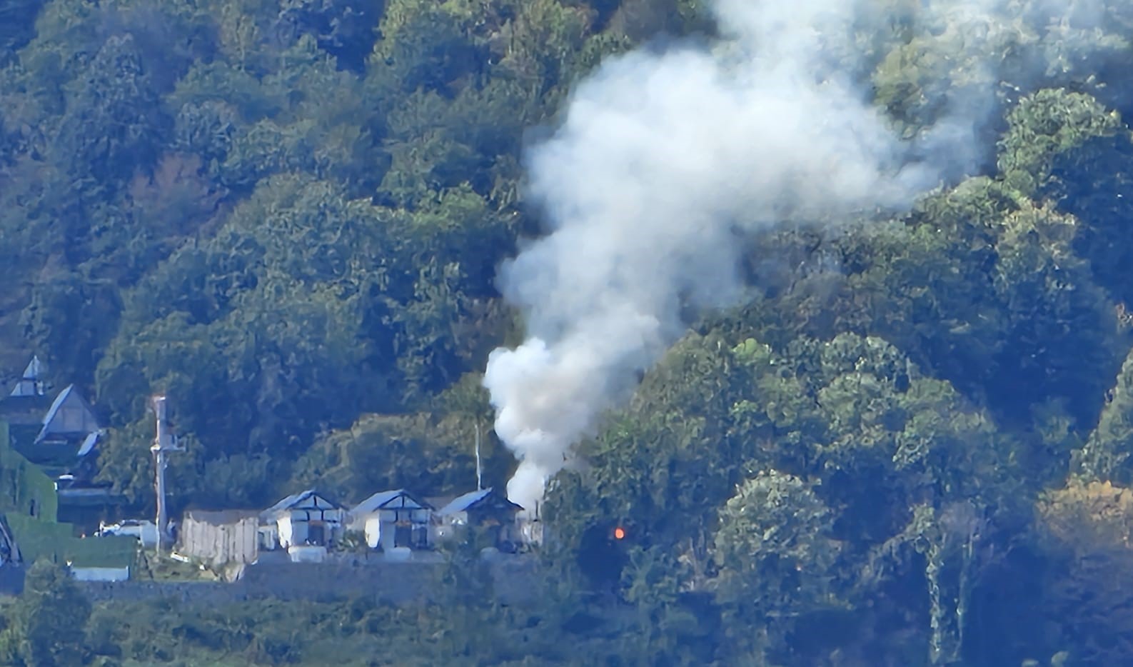 Bungalov tesisinde yangın