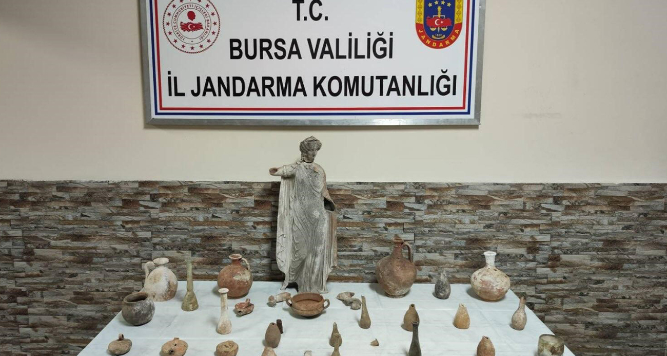 Bursa’da tarihi eser operasyonu: Roma ve Bizans objeleri ele geçirildi