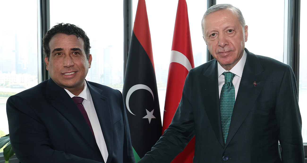 Cumhurbaşkanı Erdoğan, Libya Başkanlık Konseyi Başkanı El-Menfi ile görüştü