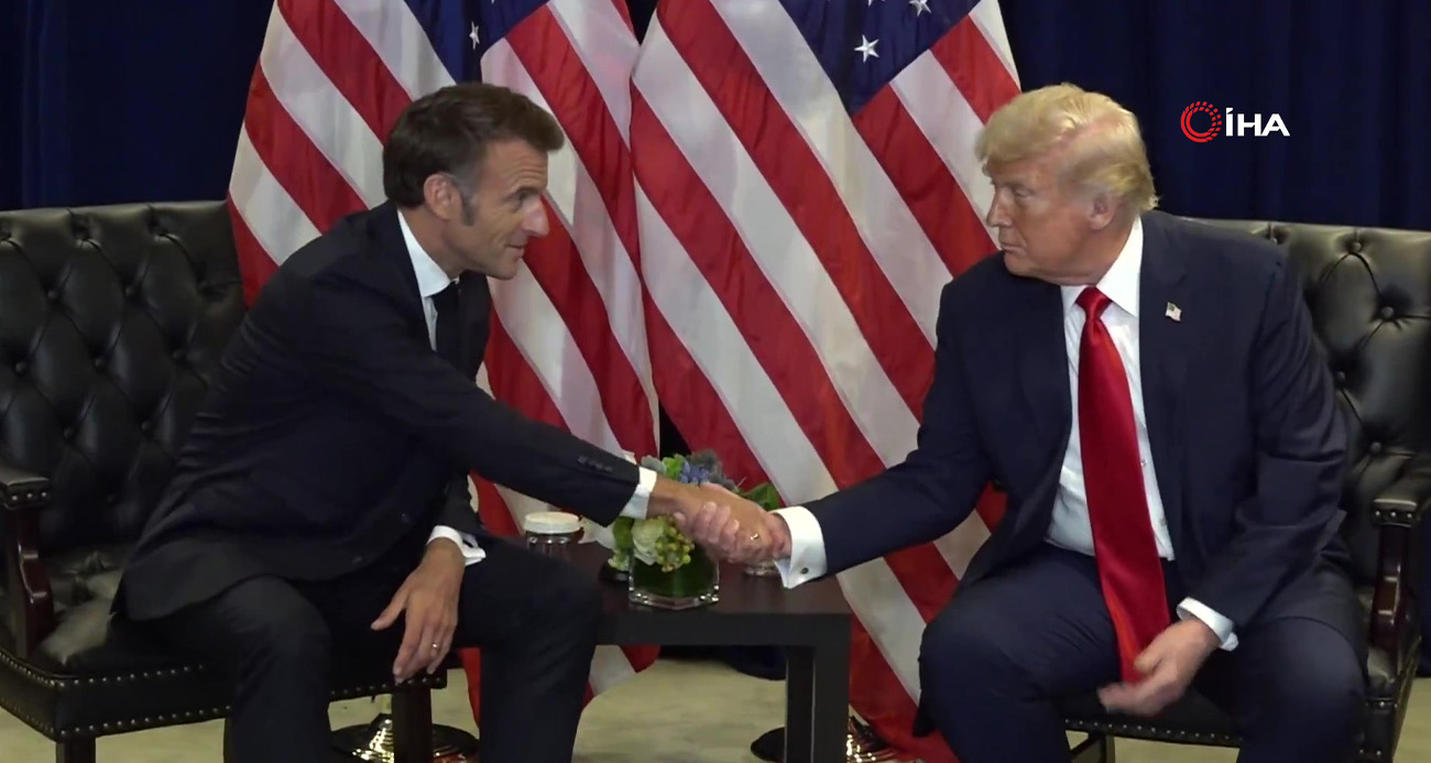 Trump ve Macron görüşmesinde Filistin anlaşmazlığı