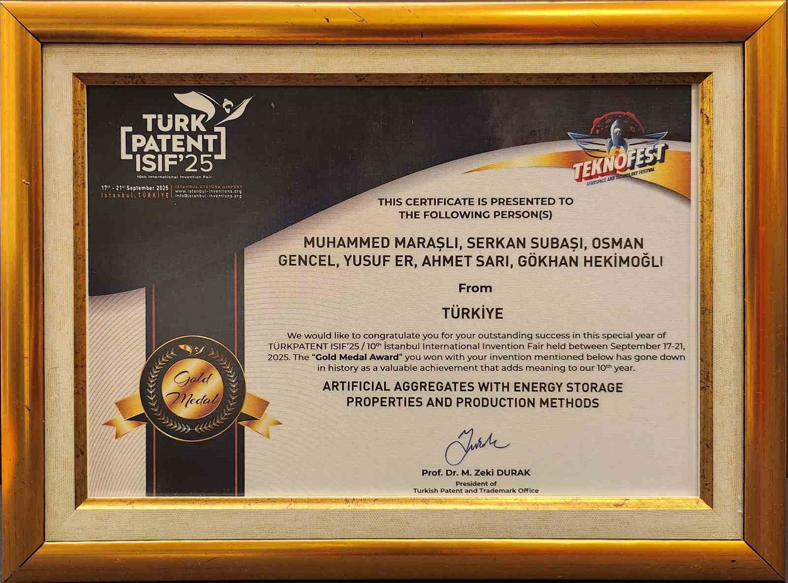 BARÜ’den akademisyenin yer aldığı proje TEKNOFEST’te altın madalya aldı