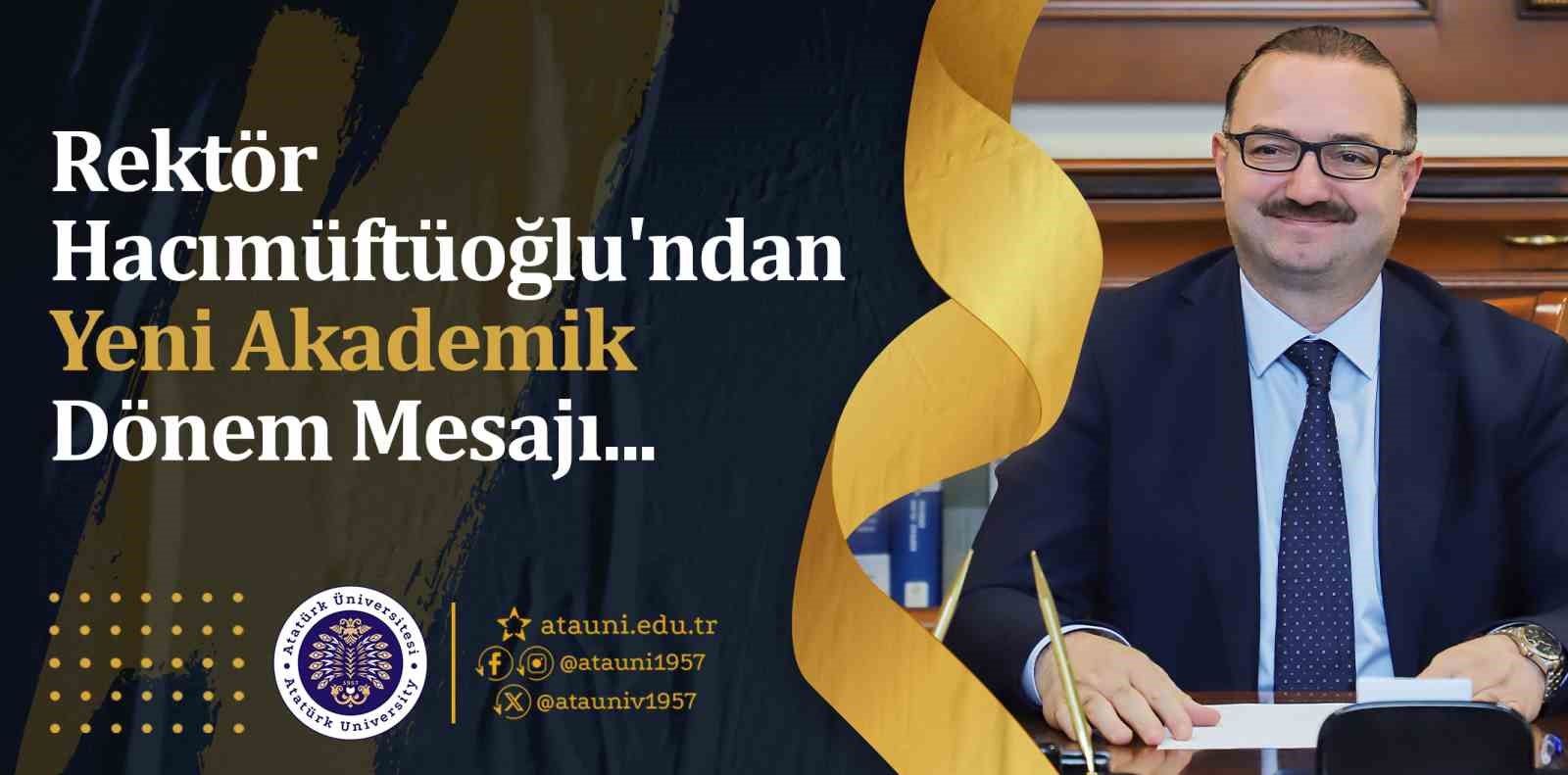 Rektör Hacımüftüoğlu’ndan yeni akademik dönem mesajı