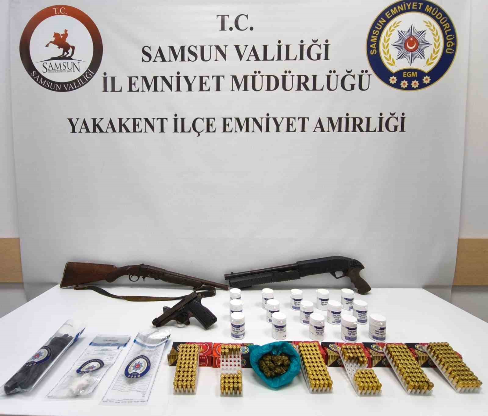 Yakakent ve Alaçam’da uyuşturucu operasyonu: 2 gözaltı