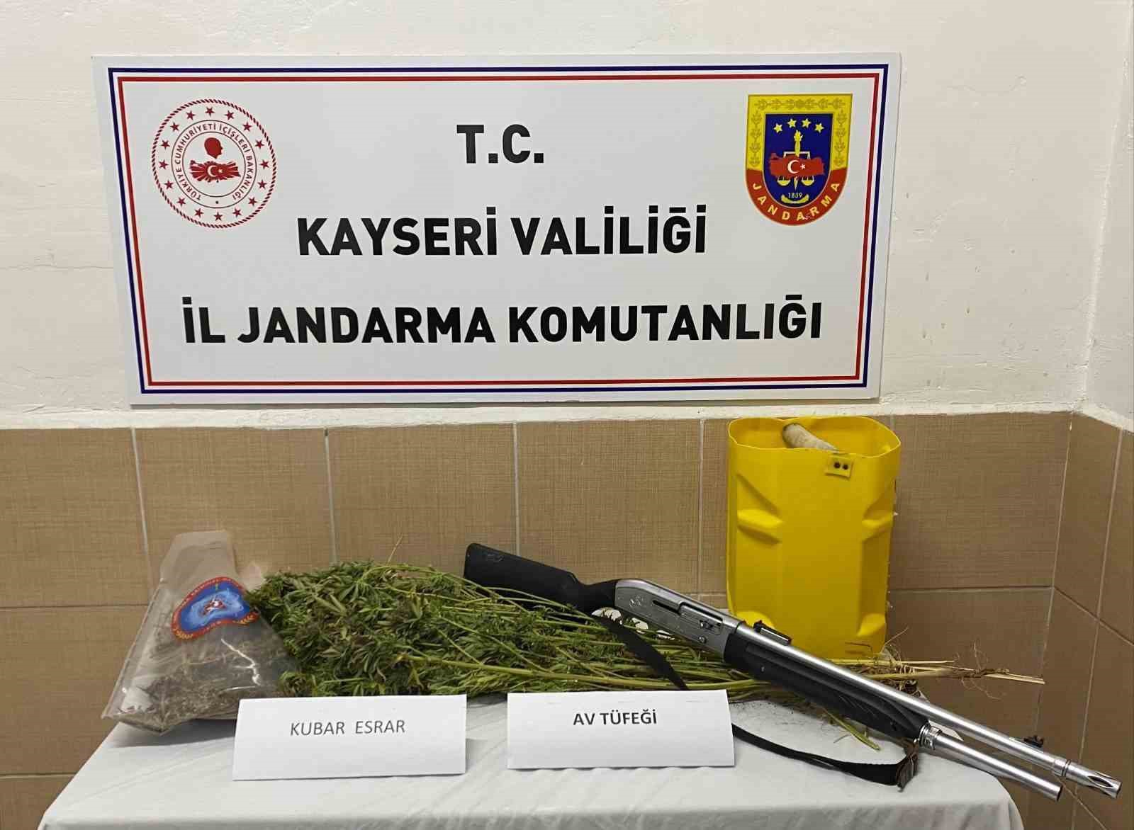 Kayseri’de 1 kilo 690 gram kubar esrar ele geçirildi: 1 gözaltı