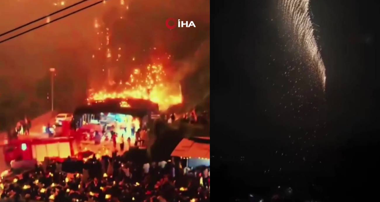 Çin’deki İHA’lı havai fişek gösterisi kontrolden çıktı, gökten alev topu ve kıvılcım yağdı